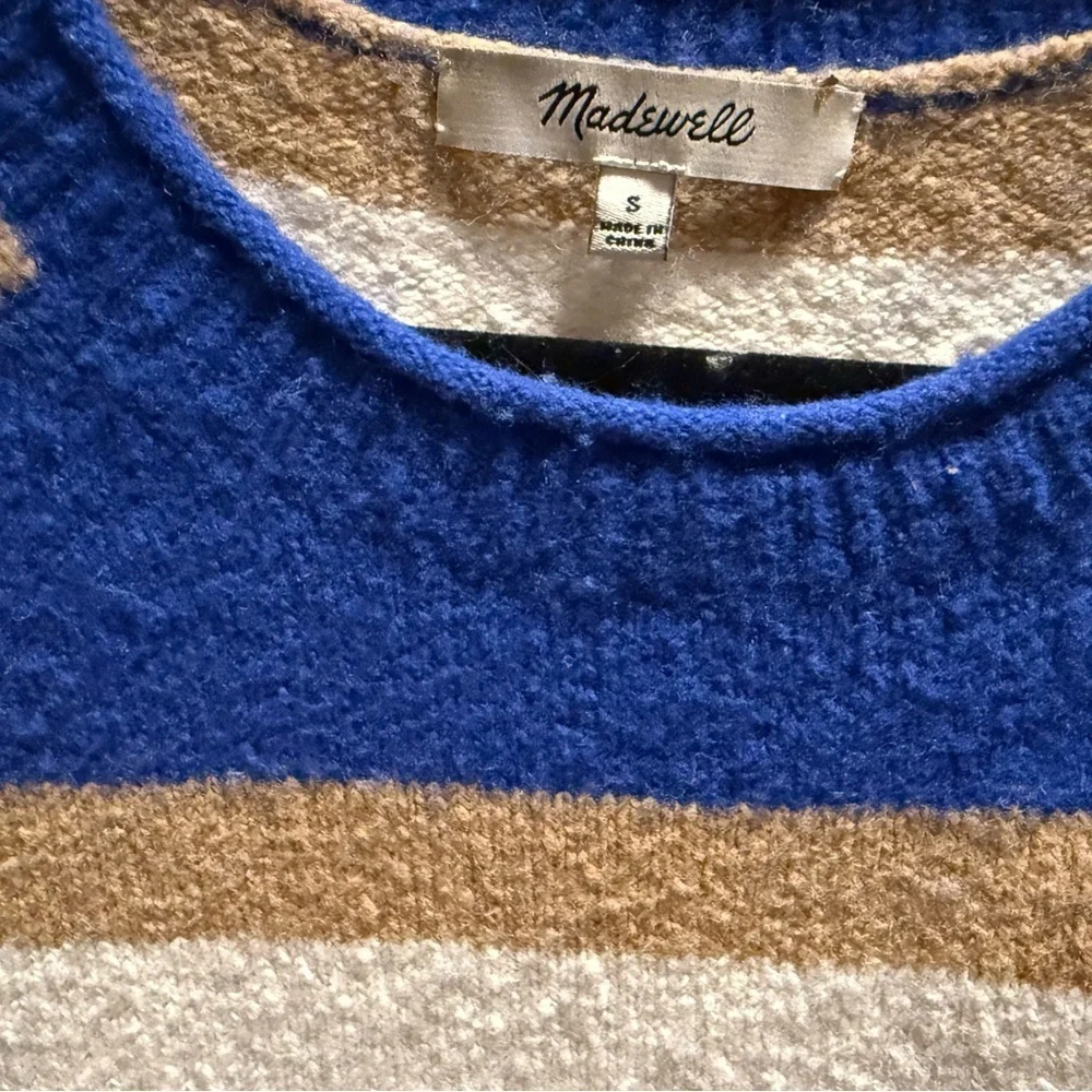 Madewell Balmore Striped Pullover Sweater - Size Small